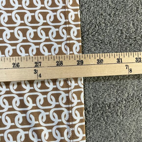 Susan Graver Top‎ Womens 2X Brown White Chain Print Cap Sleeve Casual Stretch - Picture 8 of 9